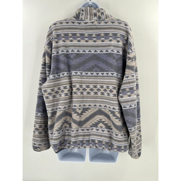 Rafter C XL Aztec Cotton Quarter-Zip Pullover Sweater Southwestern Tribal 90s - Picture 2 of 14